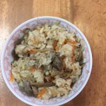 乾燥ごぼうの、特製鶏ごぼうごはん